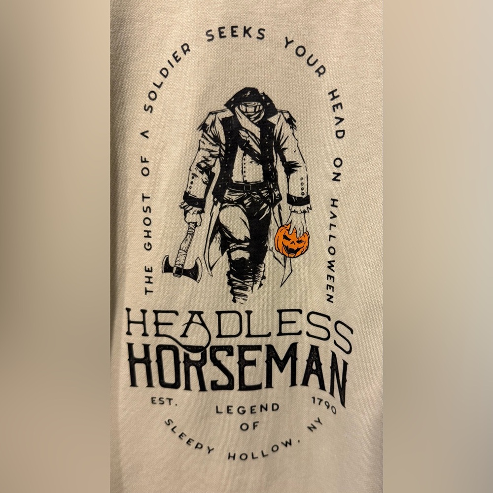Headless Horseman Beige Sweatshirt - Picture 3 of 4